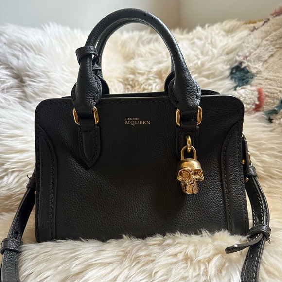 Preloved Alexander McQueen Mini Skull Padlock Satchel Bag - Picture 1 of 10